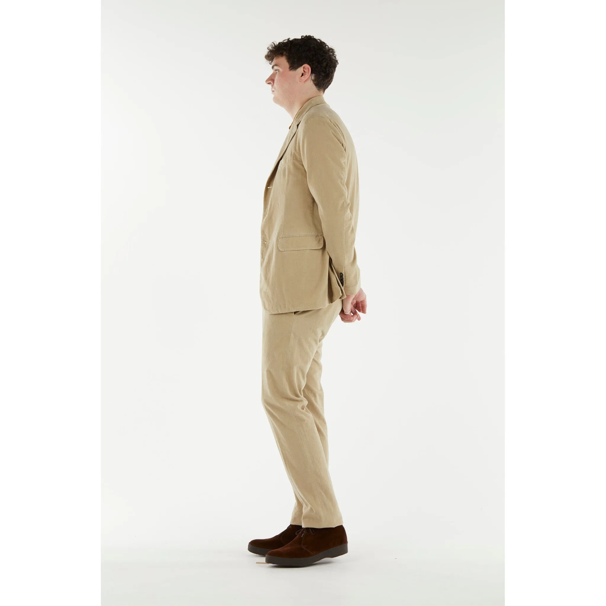 Massimo Alba Corduroy Sloop Suit in Desert