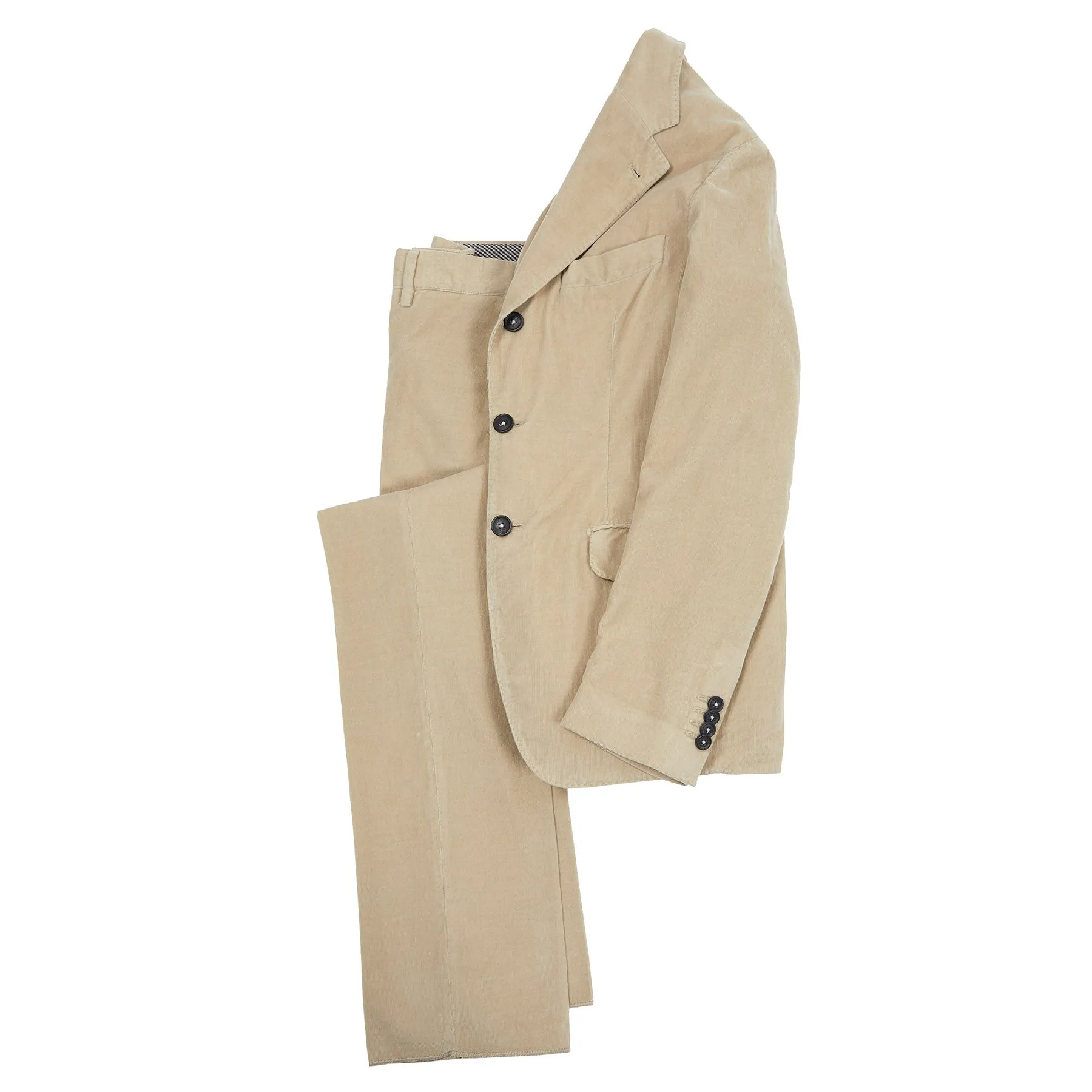 Massimo Alba Corduroy Sloop Suit in Desert