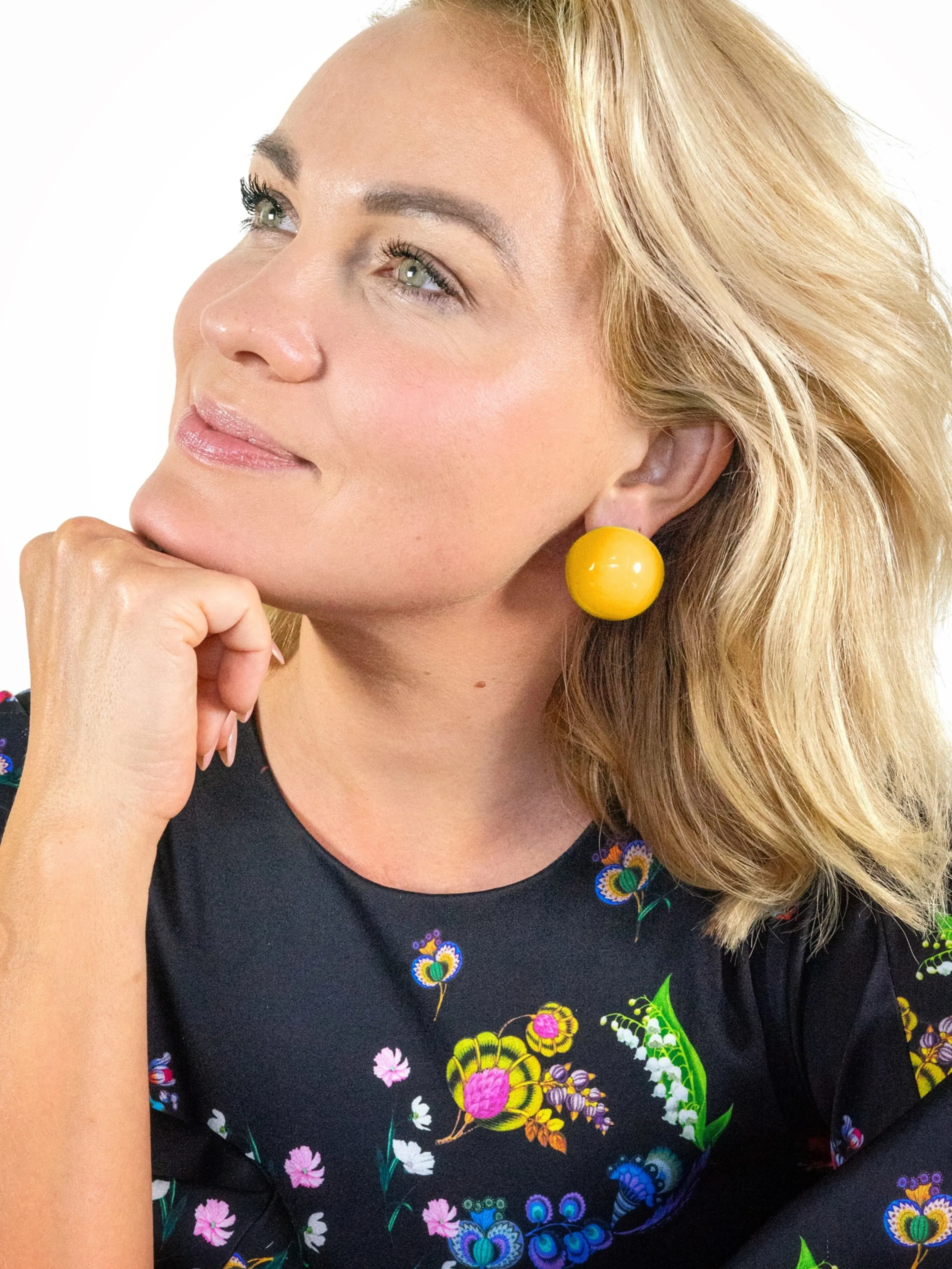 Midi Gaia Earrings in Lemon Zest