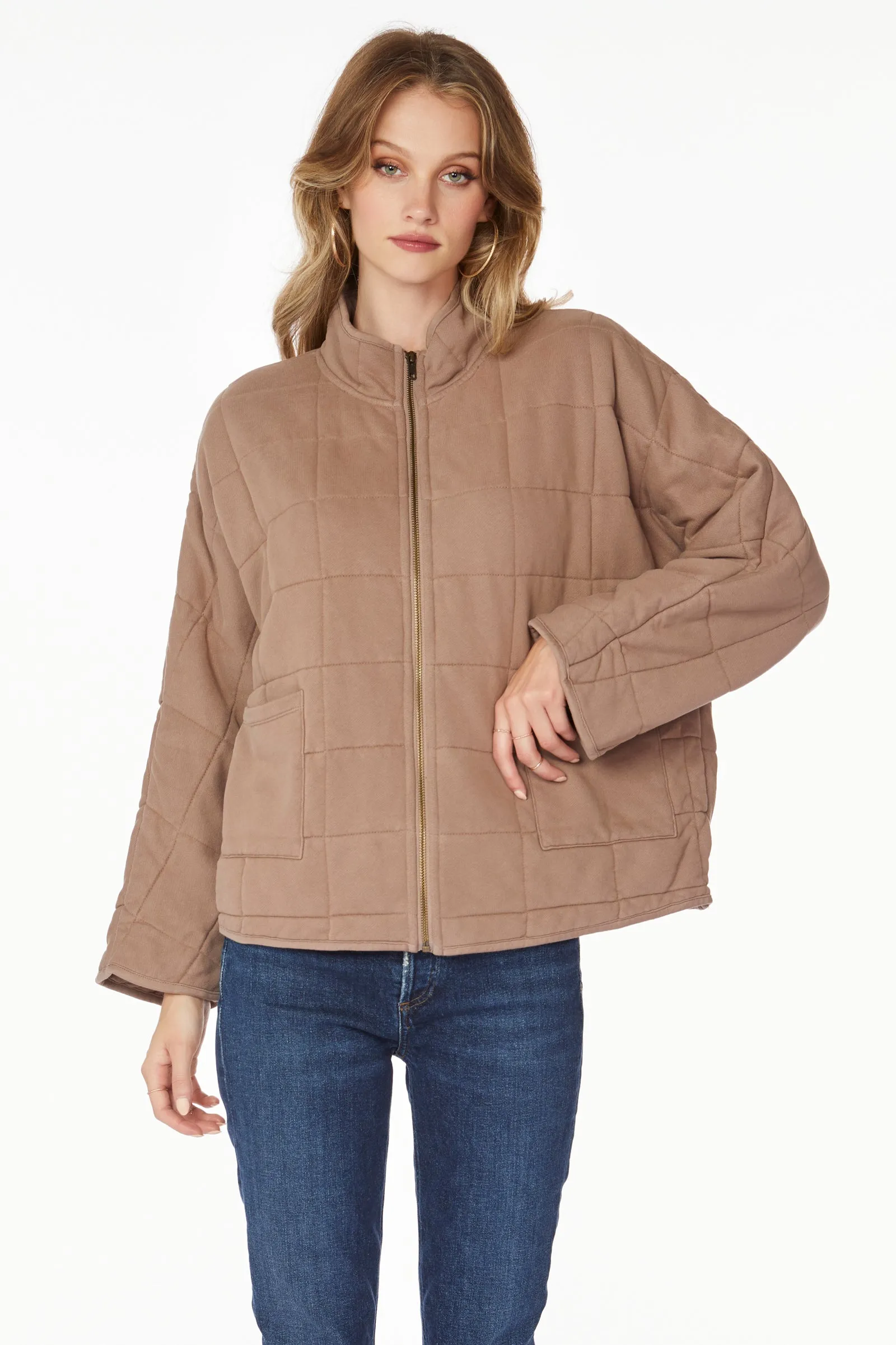 MOCK NECK DOLMAN JACKET