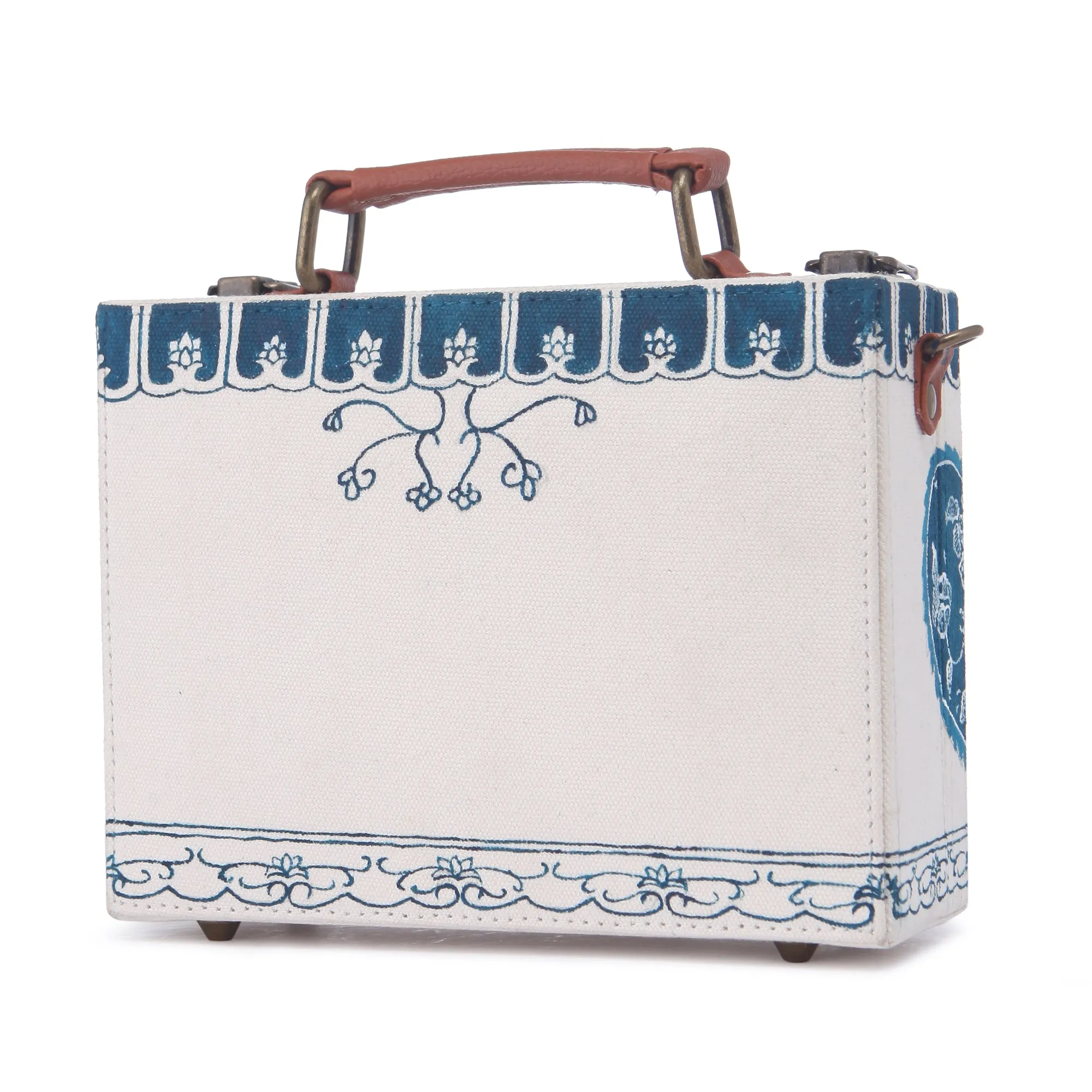 Mughal women hand-painted crossbody sling bag