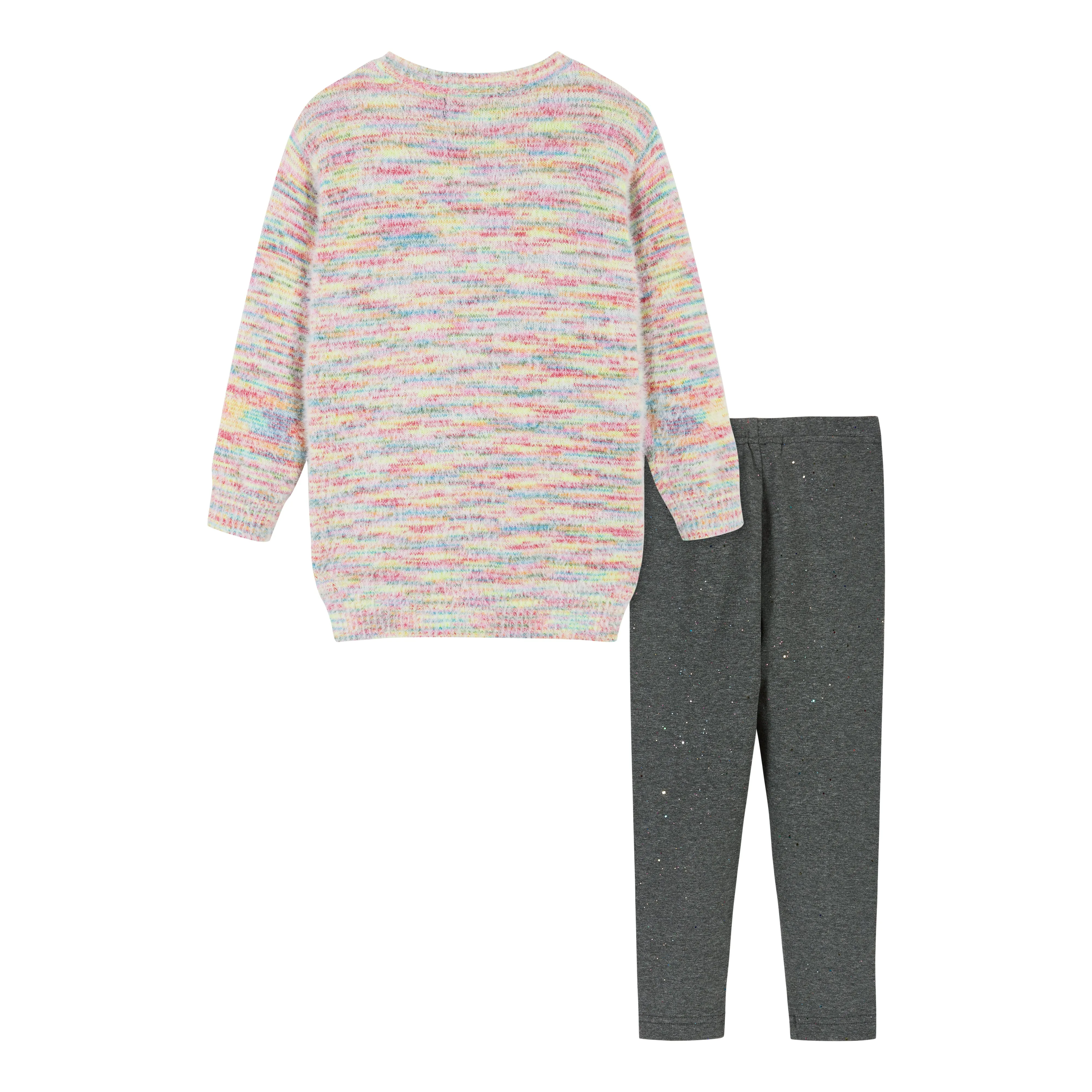 Multicolor Sweater And Legging Set  | Pink