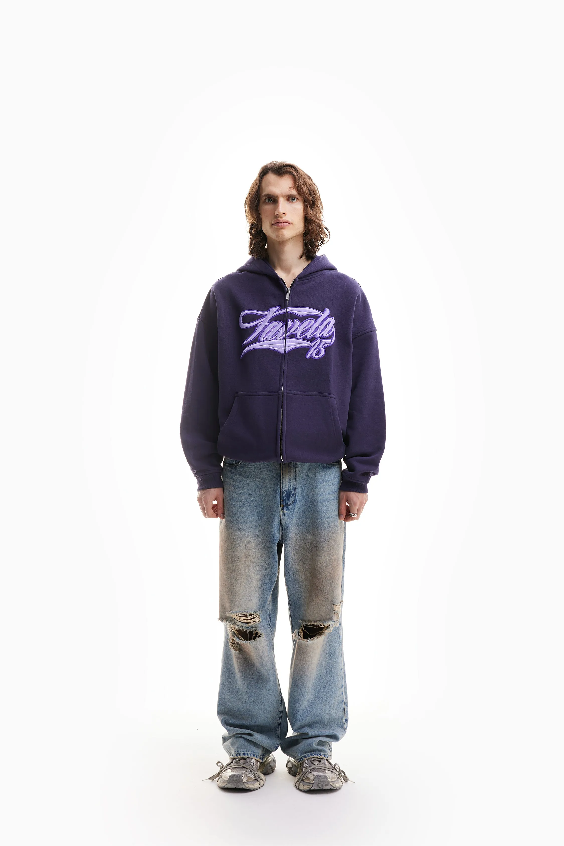 NEW 3D COLLEGE PLUM FRONTZIP