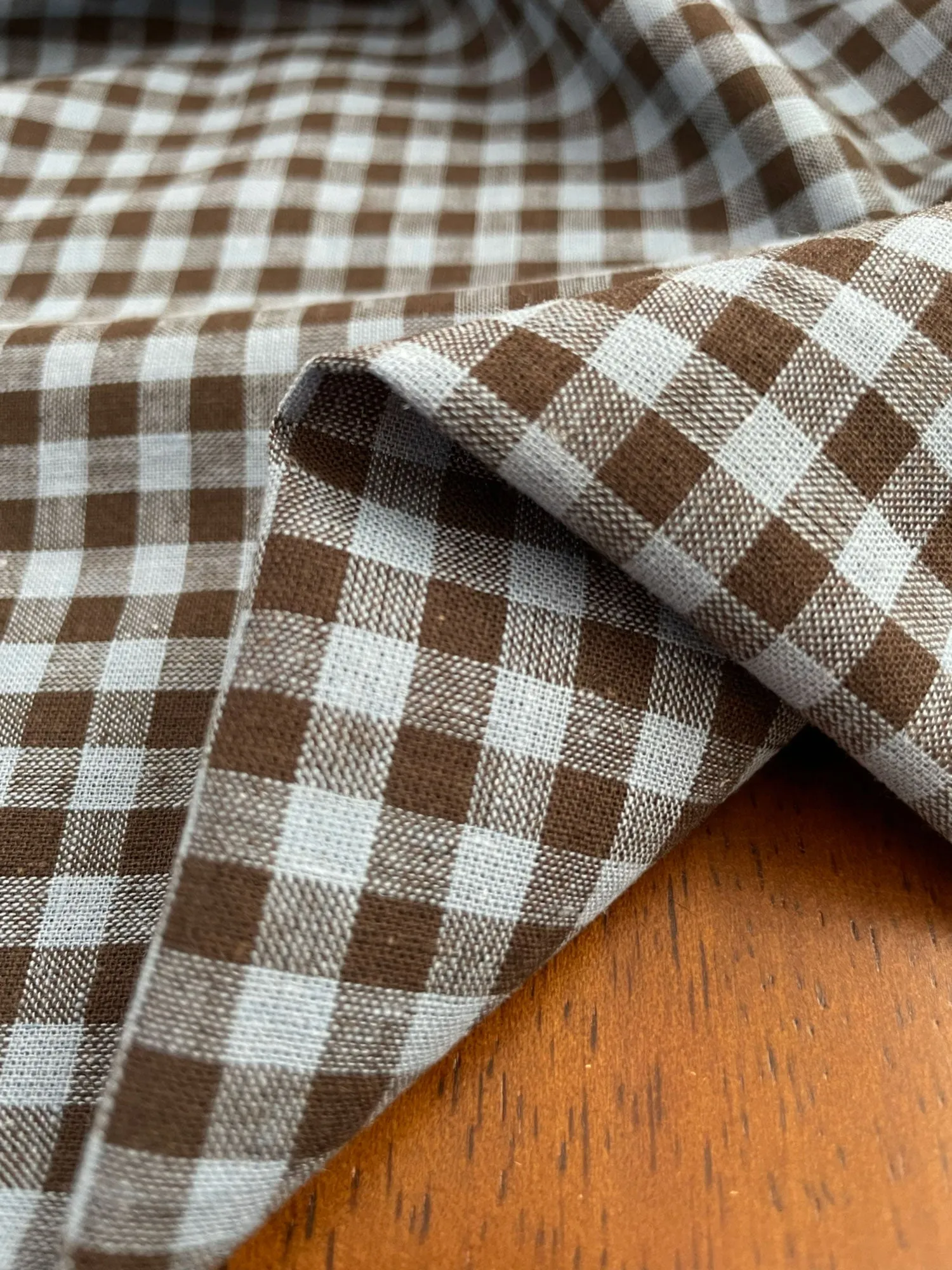 Northern Blues Linen Cotton Gingham Fabric