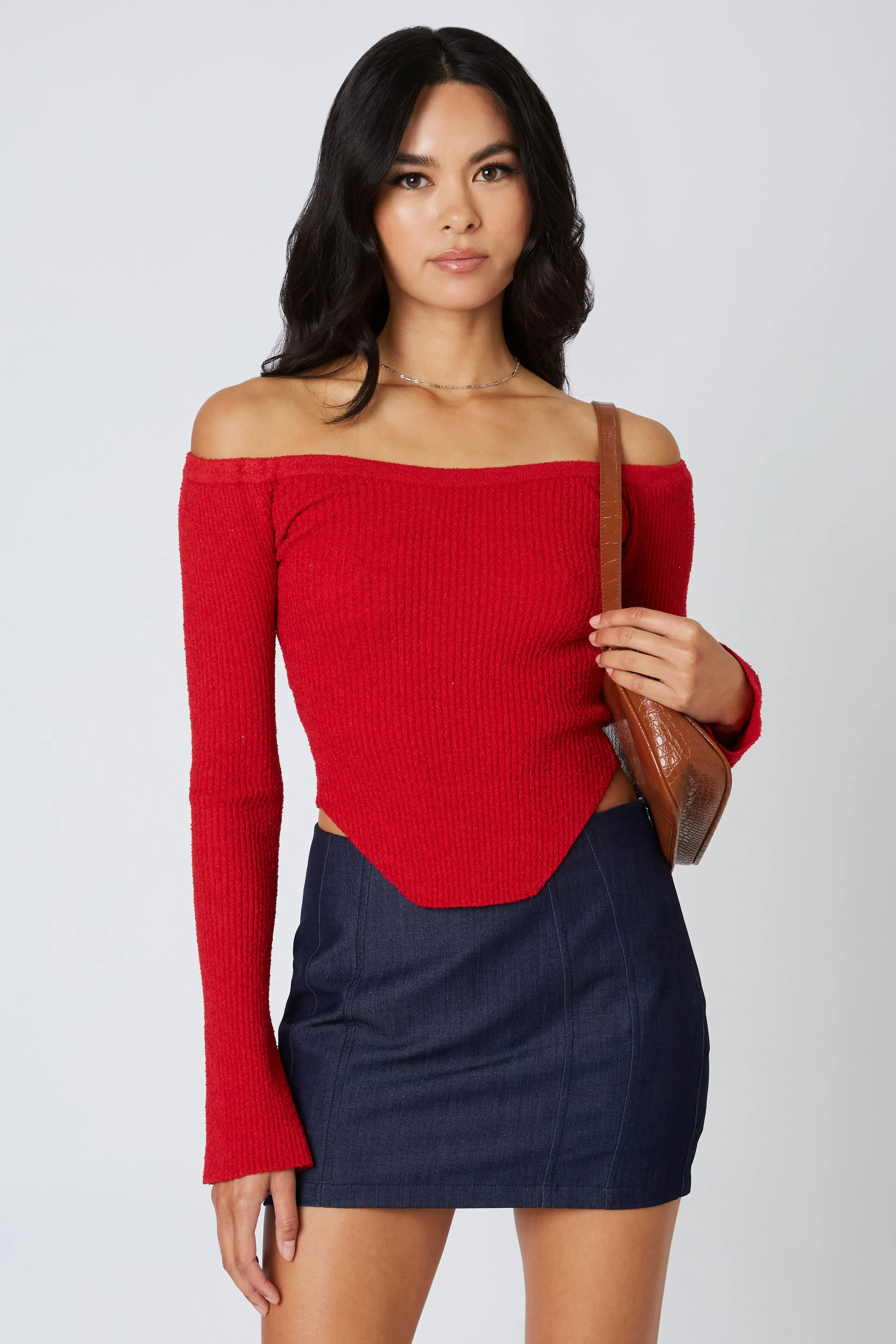 Off The Shoulder Knit Sweater