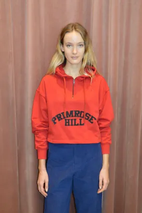 Red Primrose Hill Crop Hoodie