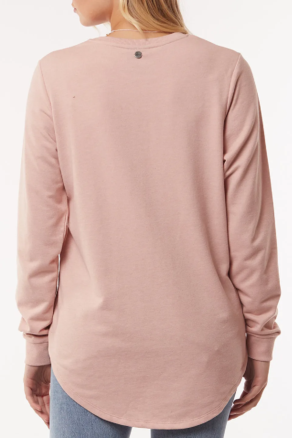 Renee LS Longline Misty Rose Marle Jumper