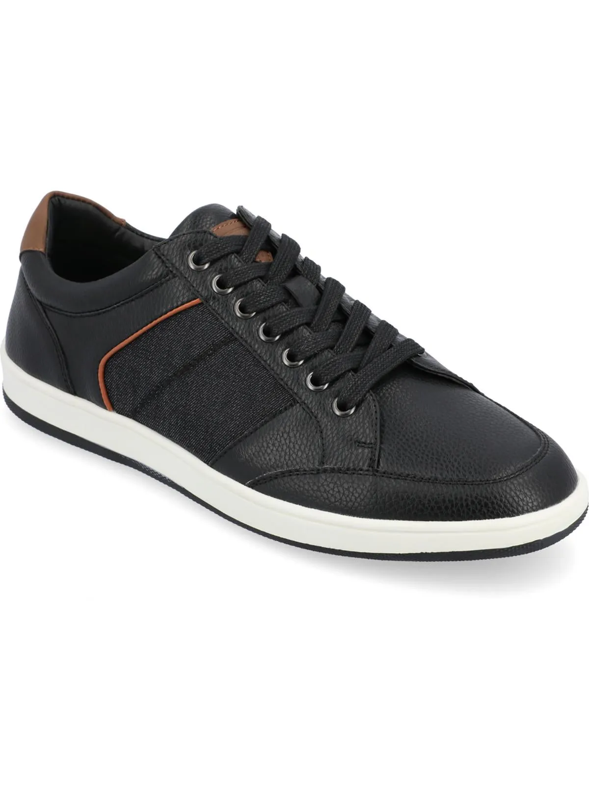 Rogers Mens Faux Leather Round Toe Casual and Fashion Sneakers