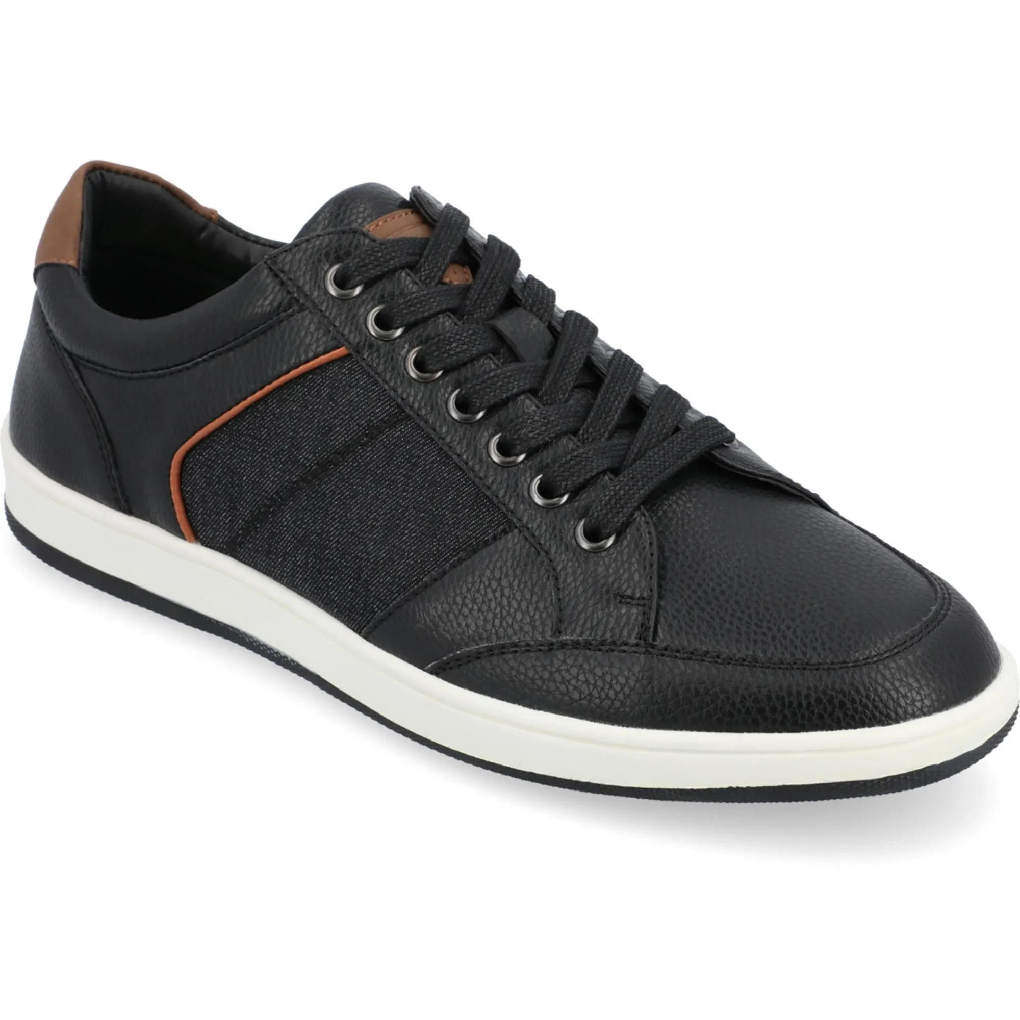 Rogers Mens Faux Leather Round Toe Casual and Fashion Sneakers