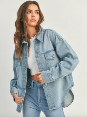 Rowyn Light Denim Shacket