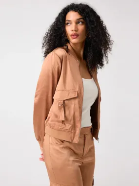 Silky Utility Bomber Jacket