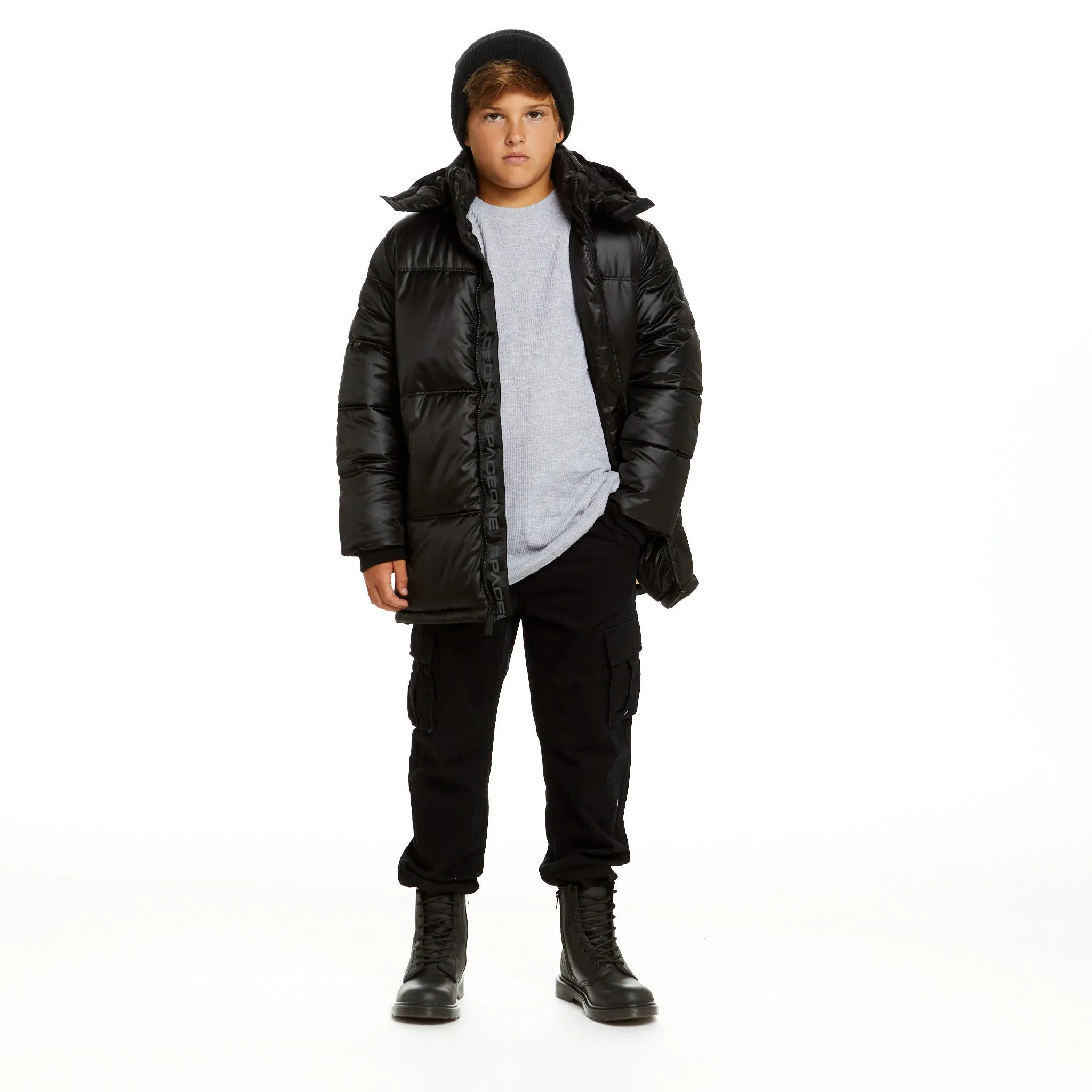 SPACEONE x Andy & Evan | Galactic Puffer Jacket | Deep Space Black