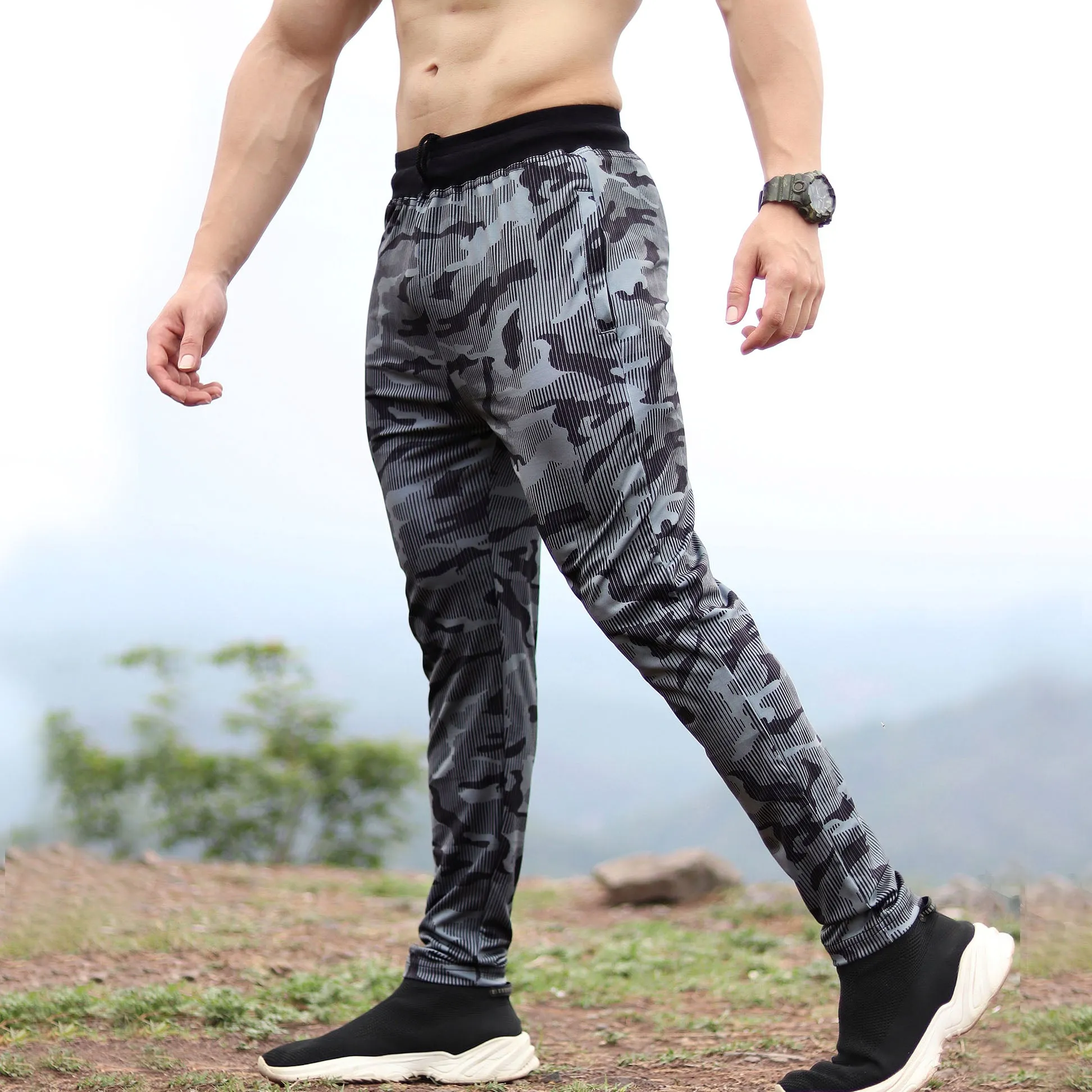 Stealth Camo Bottoms (Zipper Pockets)- Sale