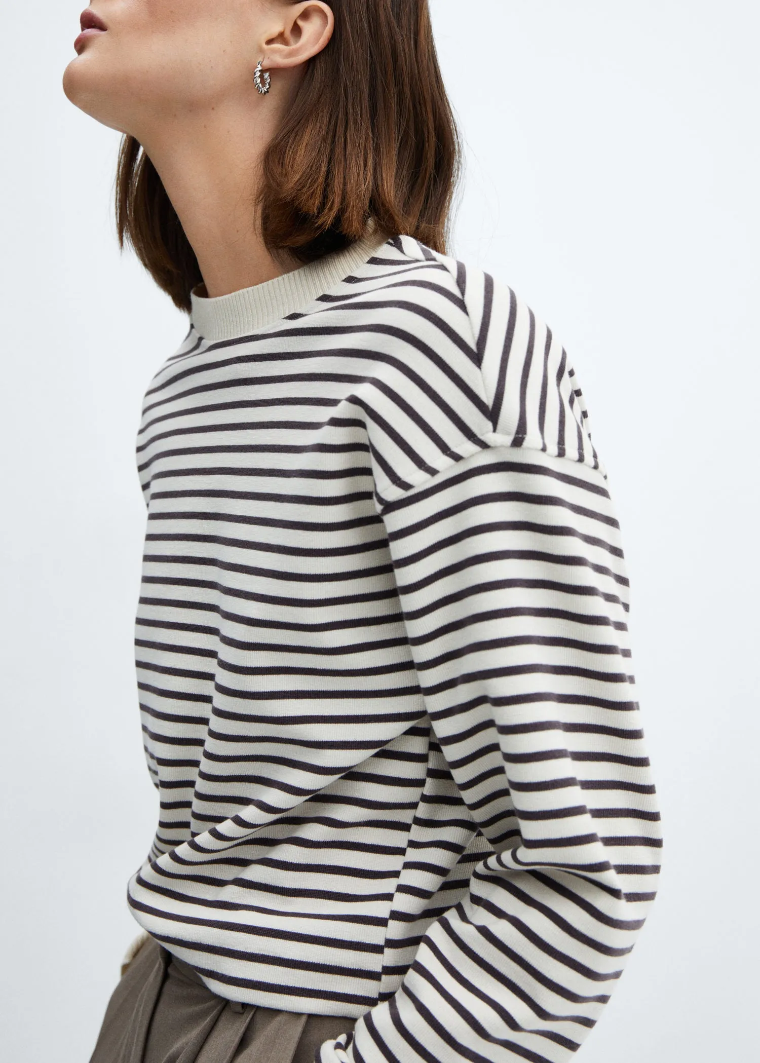 Striped knitted sweatshirt