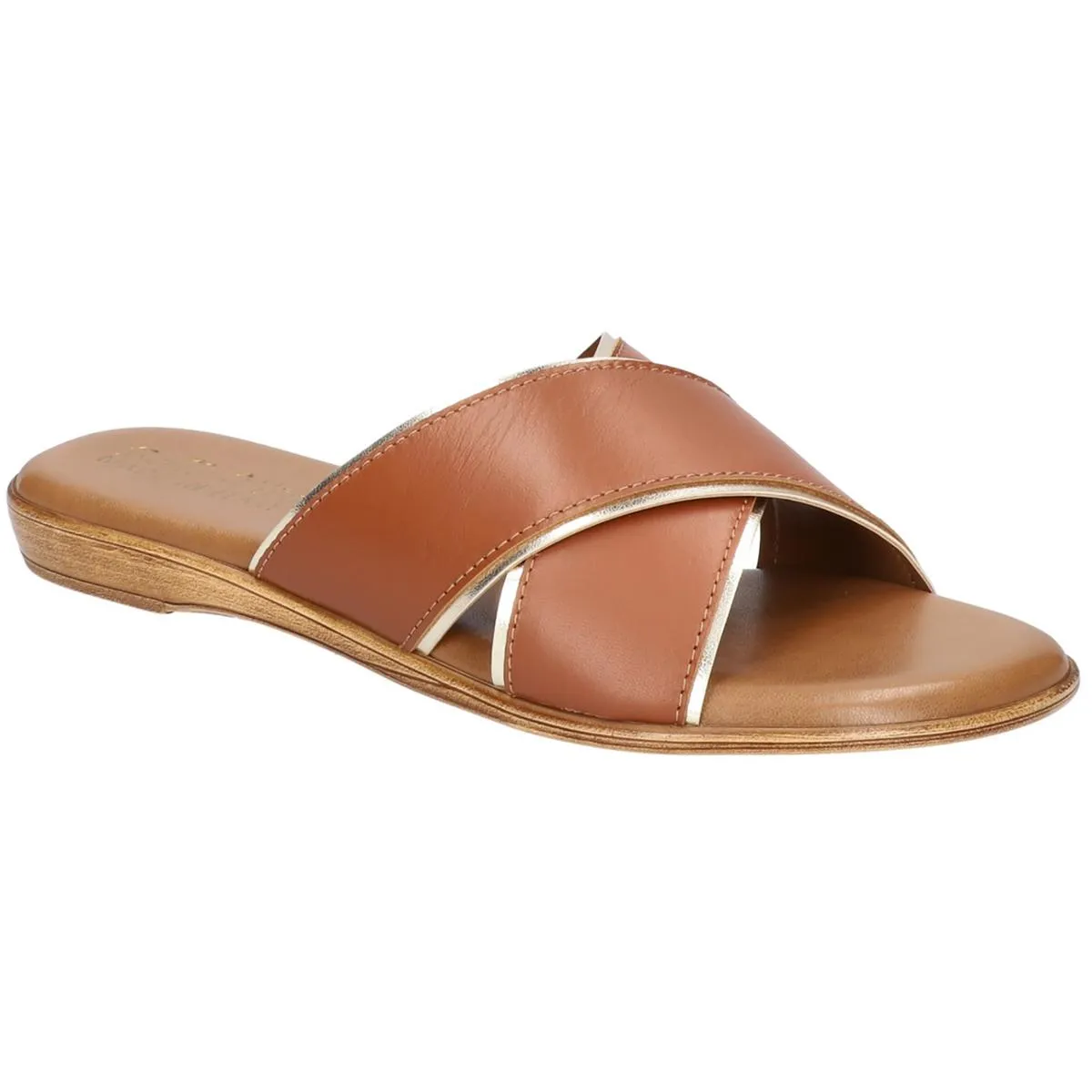 Tab-Italy Womens Leather Slide Sandals