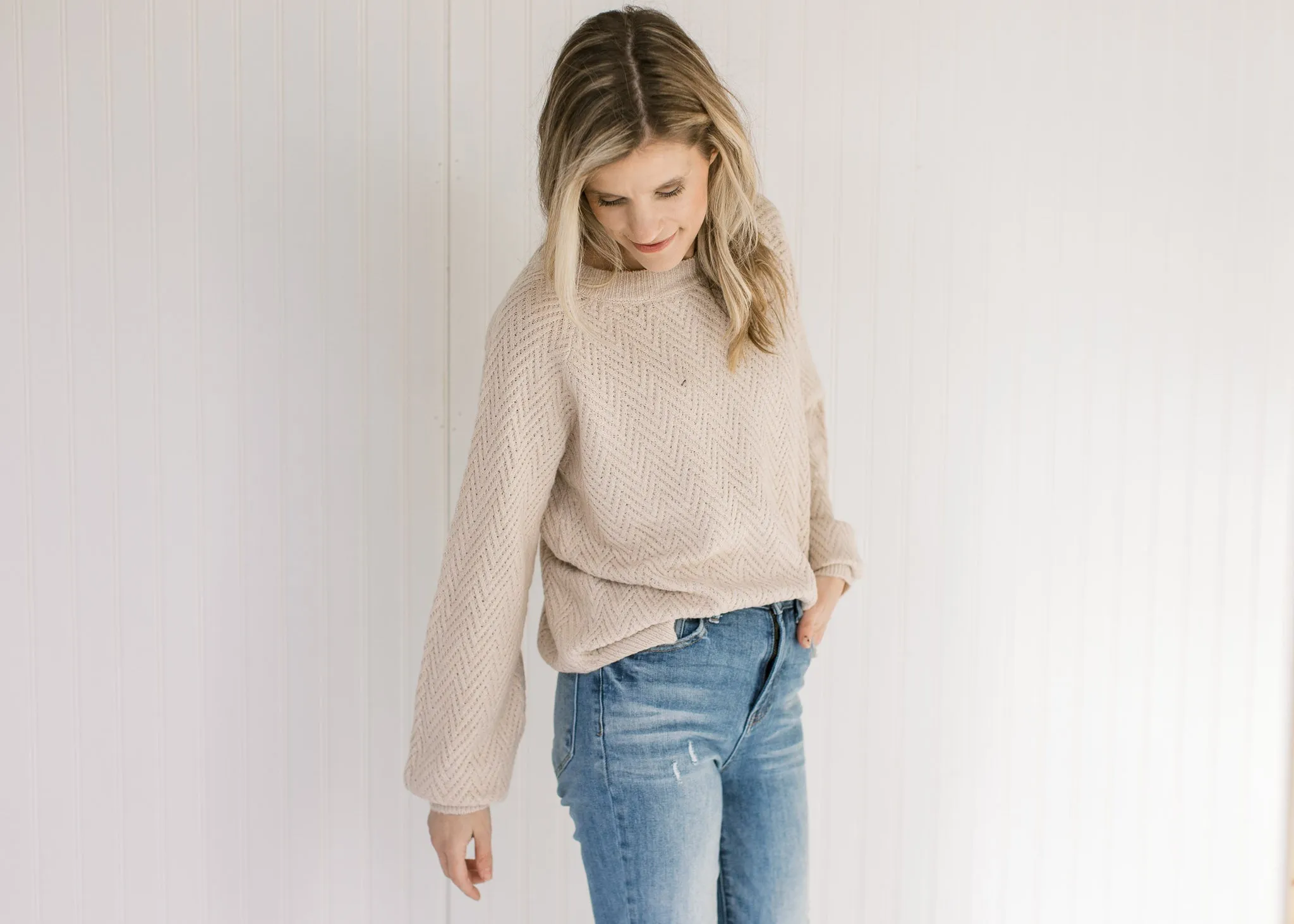 Tan Textured Sweater