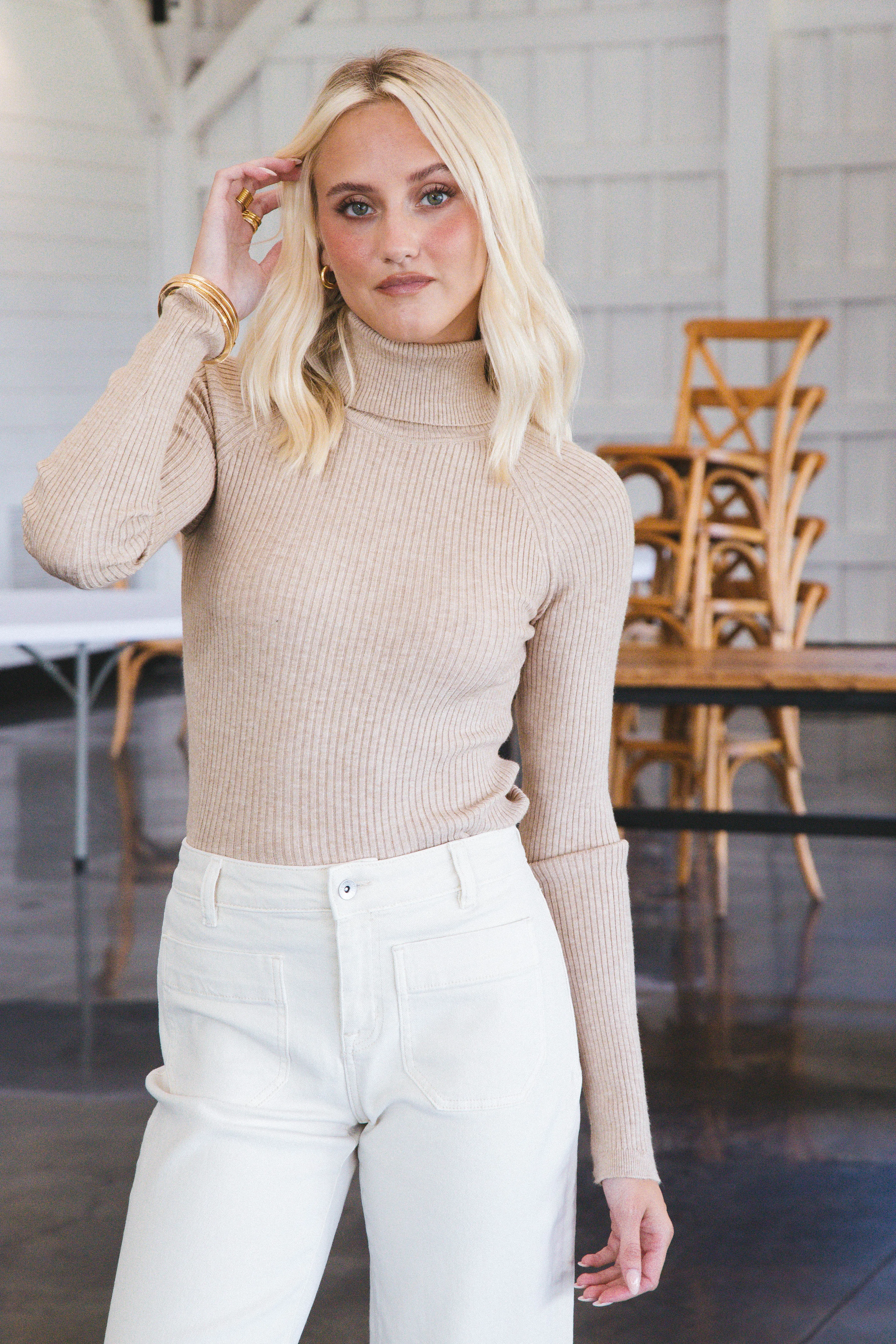 Teton Turtleneck Sweater, Oatmeal