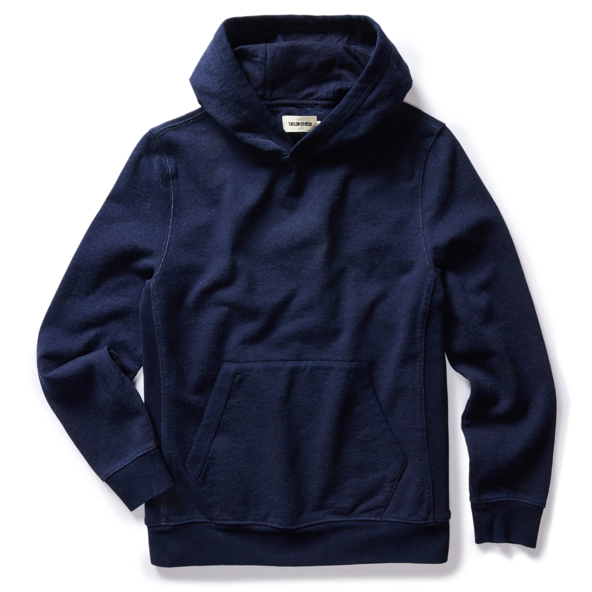 The Apres Hoodie in Rinsed Indigo Terry