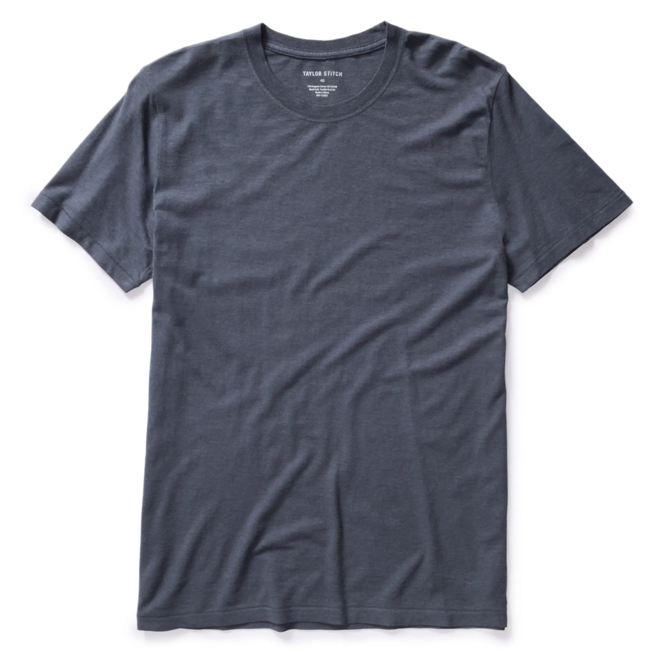 The Cotton Hemp Tee in Navy