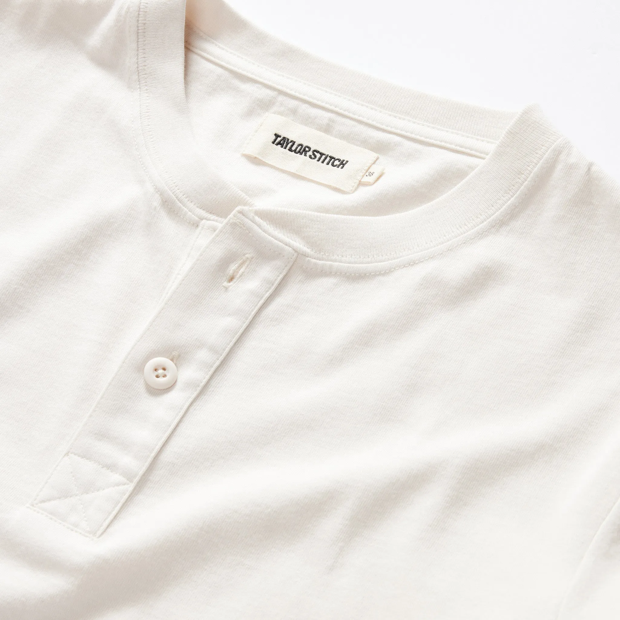 The Organic Cotton Henley in Vintage White