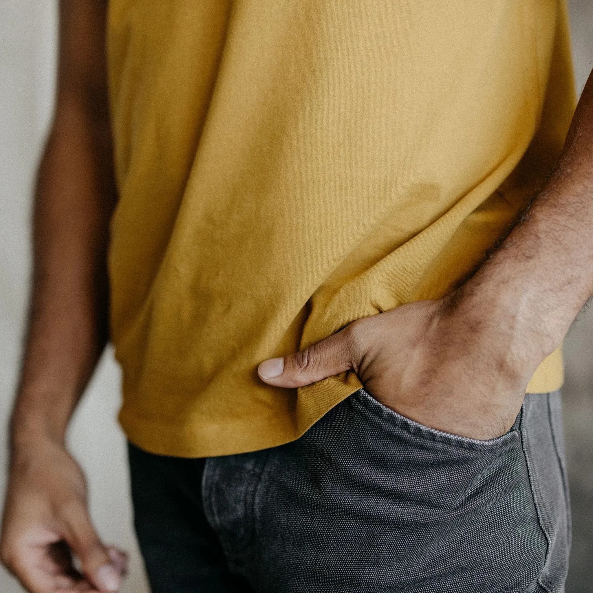 The Organic Cotton Tee in Old Gold