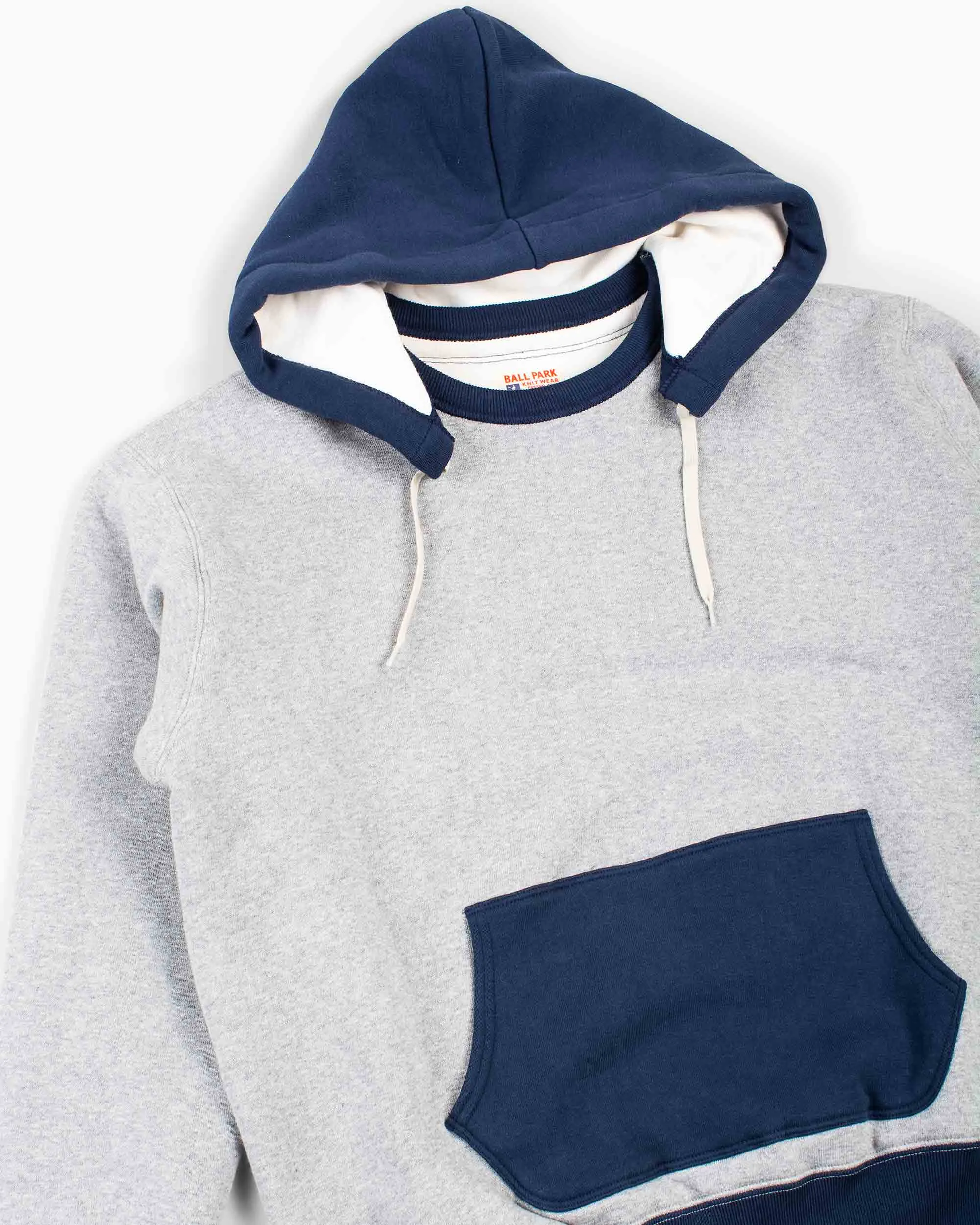 The Real McCoy's MC20119 Double Face After-Hooded Sweatshirt Grey/Navy