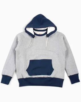 The Real McCoy's MC20119 Double Face After-Hooded Sweatshirt Grey/Navy