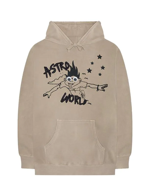 Travis Scott Astroworld Look Mom I Can Fly Hoodie Tan