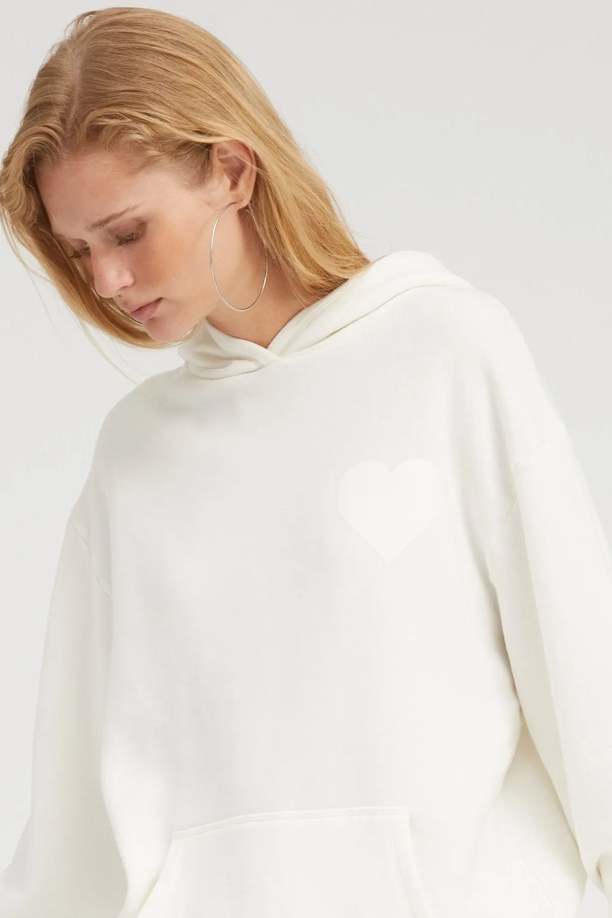 White Heart Hoodie