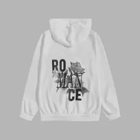 Whte Romance Zipper Hoodie