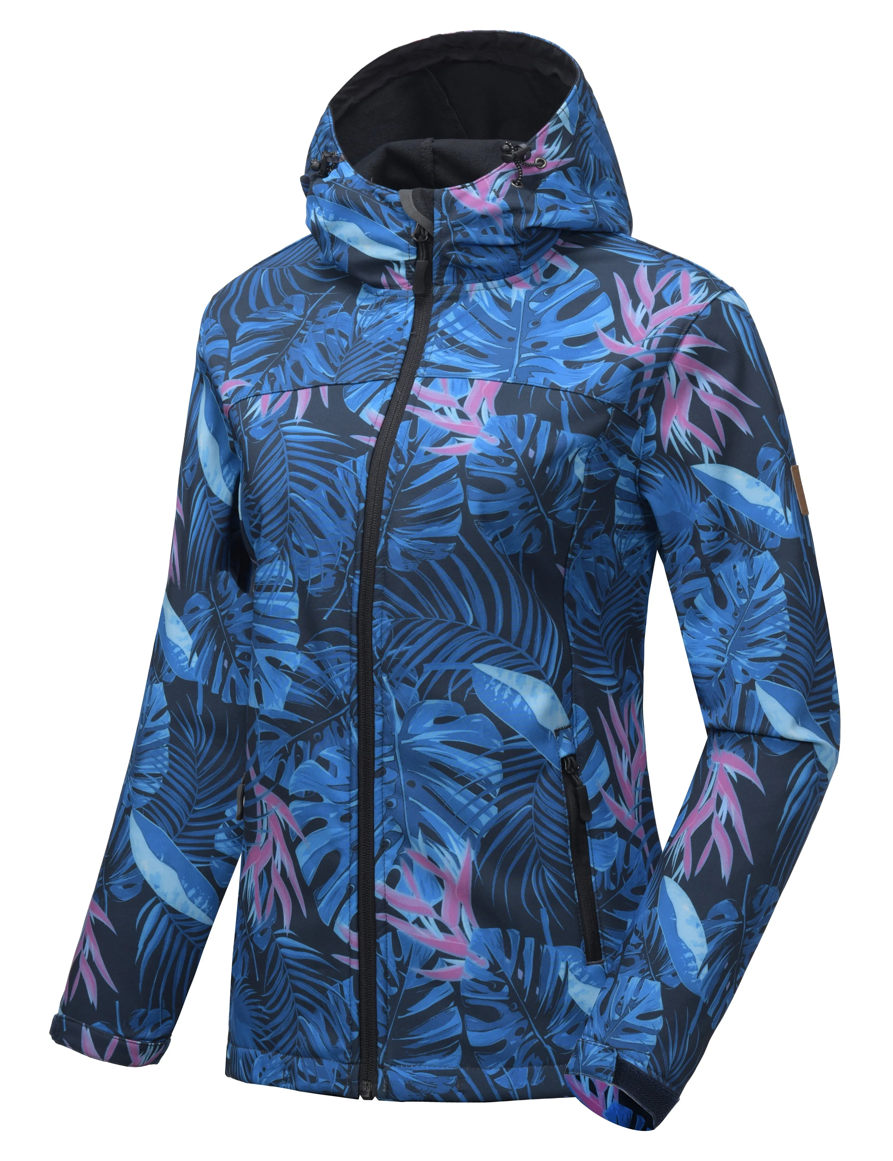 Women's Softshell Jacket Hooded Windproof Fleece Lined Jackets