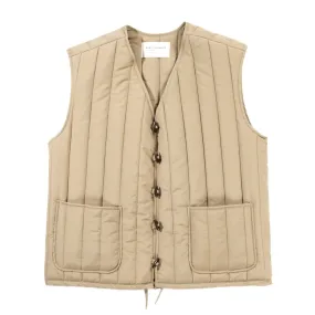 XENIA TELUNTS QUILTED GILET BEIGE