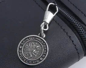 Zipper Pull with Saint Christopher